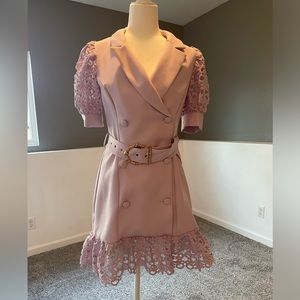 Lilac color interview dress
